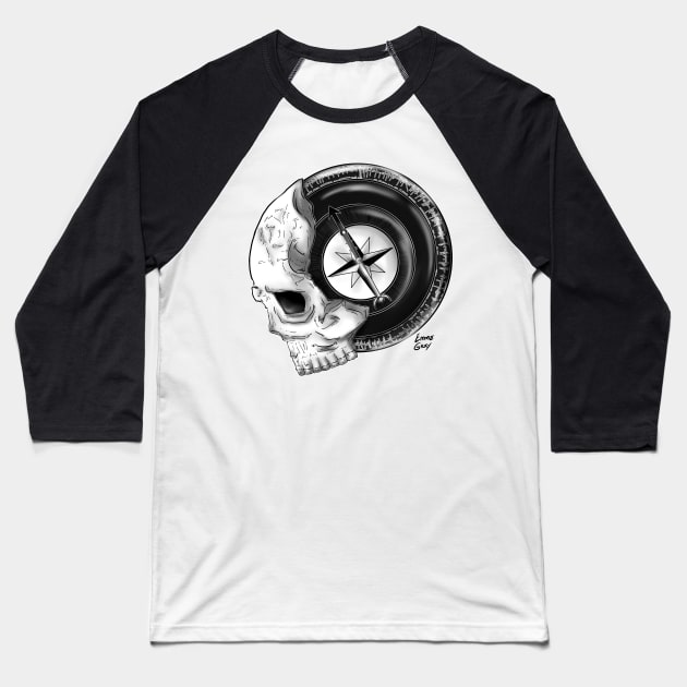 Inktober 2021 - 16 COMPASS Baseball T-Shirt by EmmeGray